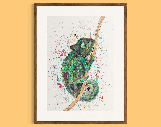Chameleon Art Print ‘Gary’