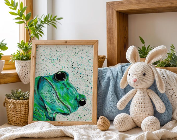 Frog Art Print ‘Monty’