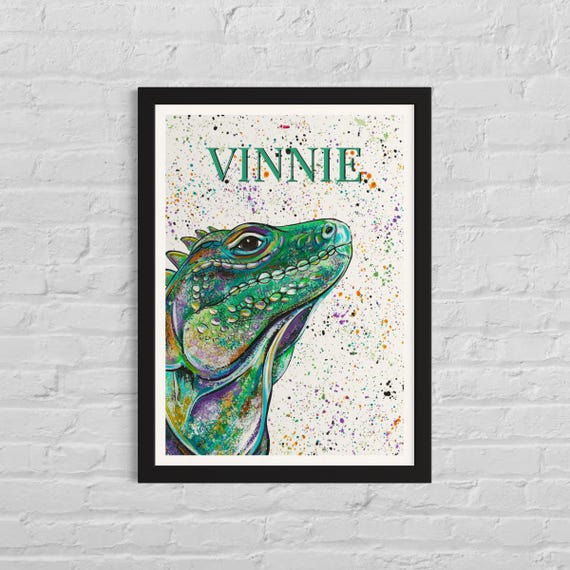 Personalised Iguana Art Print