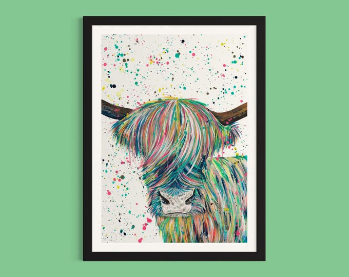 Highland Cow Art Print ‘Roland’