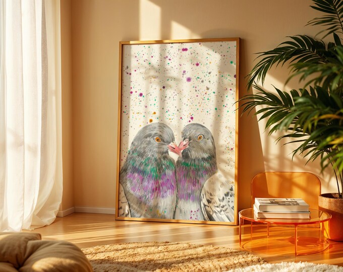 Pigeon Love Art Print