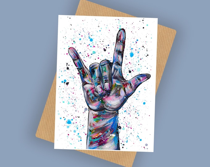 Sign Language ‘I love you’ Greeting Card