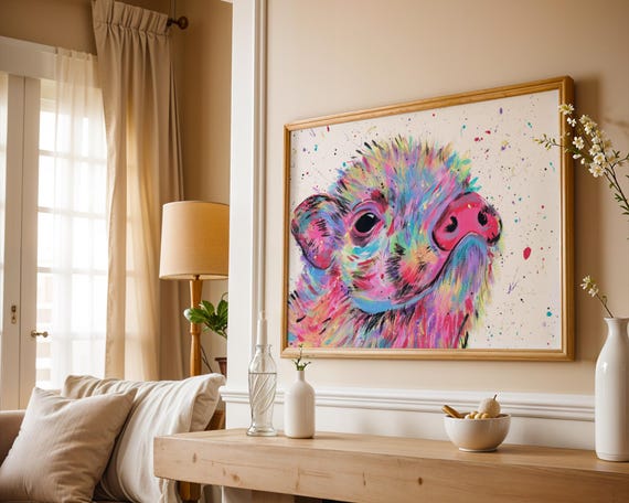 Pig Art Print ‘Boo’