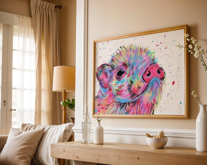 Pig Art Print ‘Boo’