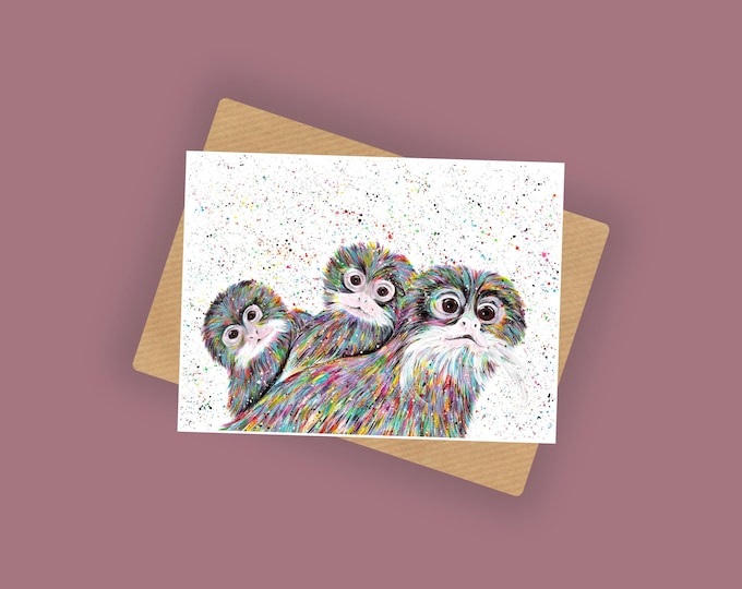 Tamarin Monkeys Greeting Card