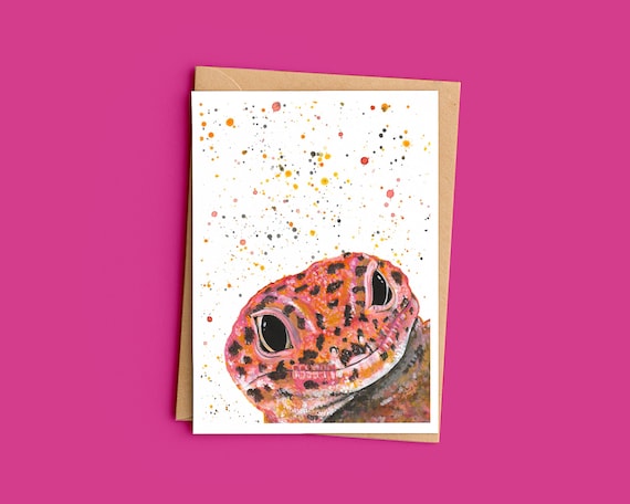 Leopard Gecko ‘Leo’ Greeting Card