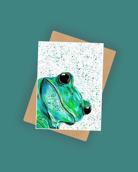 Frog Blank Greeting Card ‘Monty’