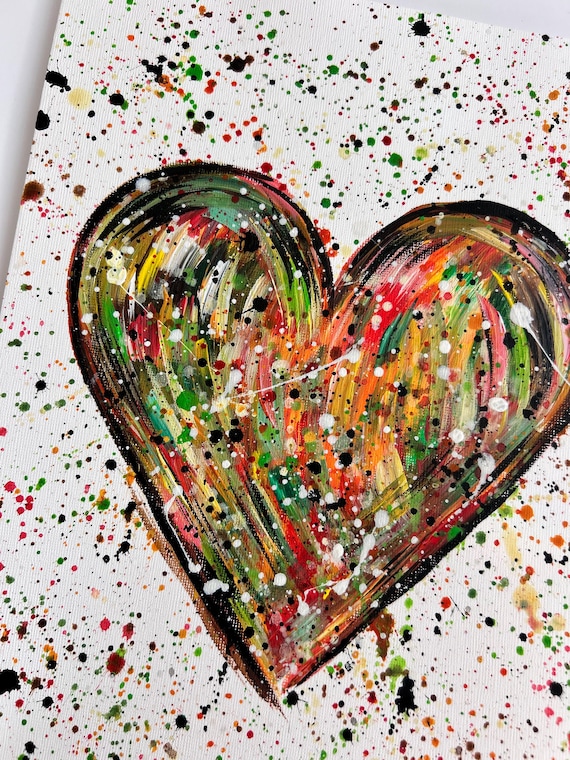 Abstract Heart Original Painting