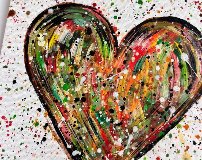 Abstract Heart Original Painting