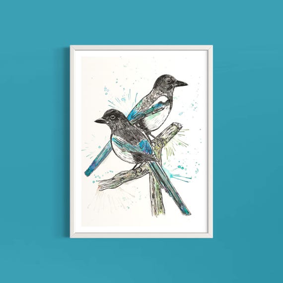 Magpies Art Print