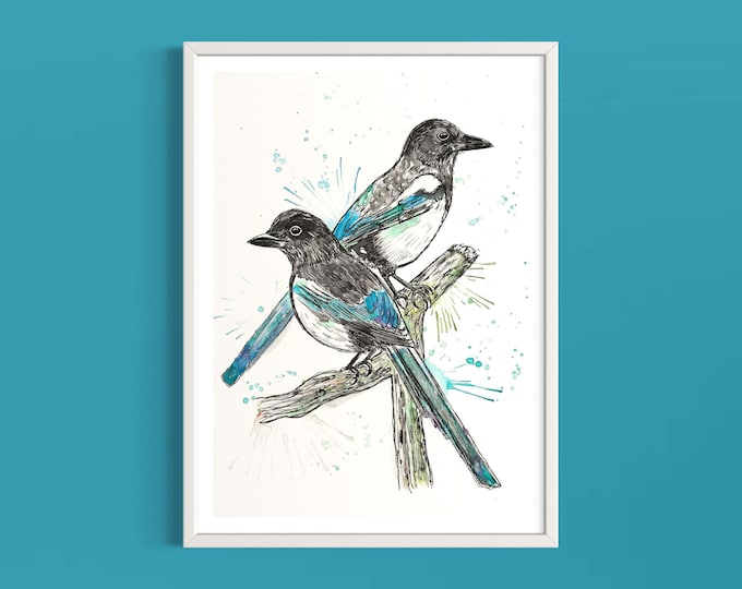 Magpies Art Print