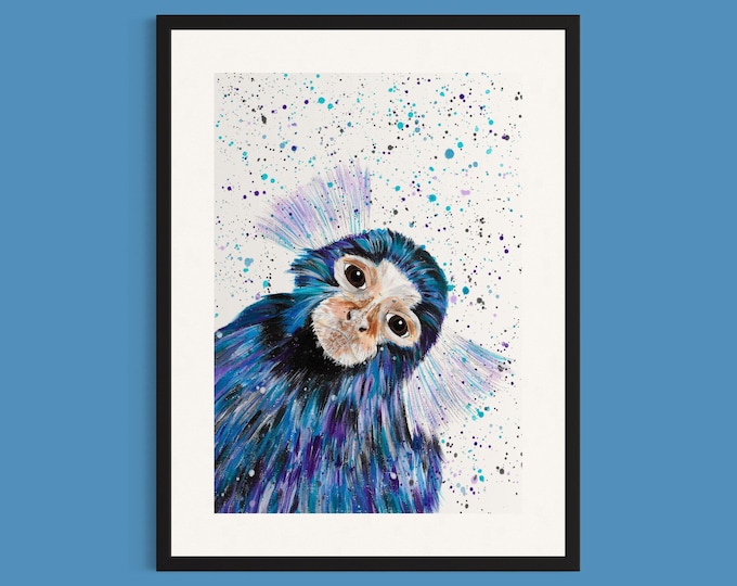 Marmoset Monkey Art Print ‘Ricky’