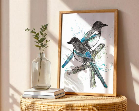 Magpies Art Print