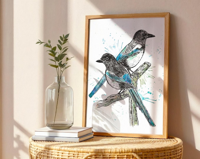 Magpies Art Print
