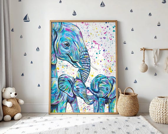 Baby Elephants Art Print