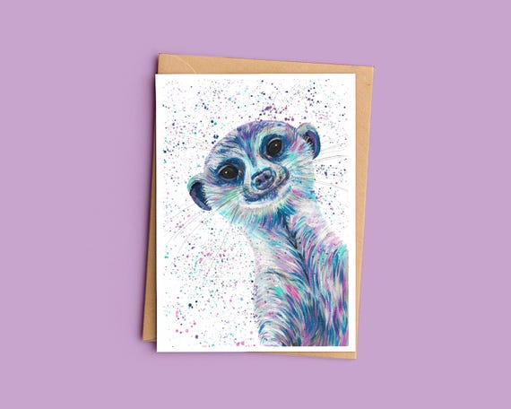 Meerkat Greeting Card ‘Mervin’