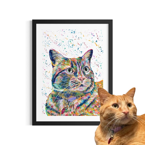 Custom Acrylic Pet Portrait Painting: Unique Animal Art Commission