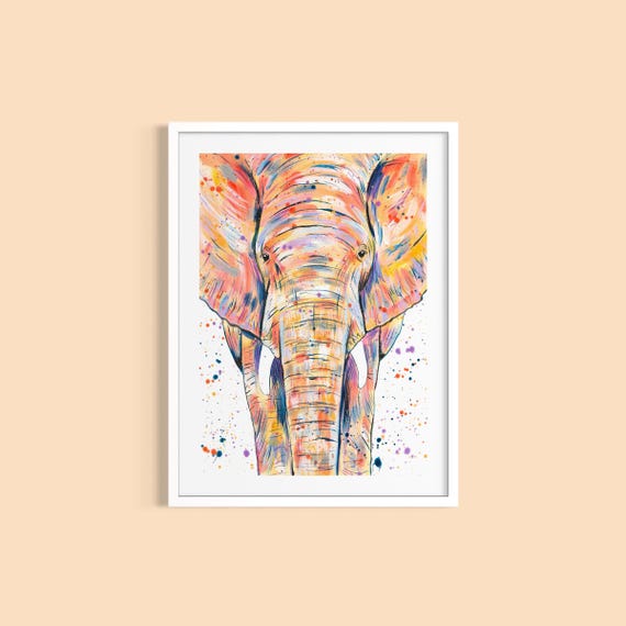 Elephant Art Print ‘Ethel’