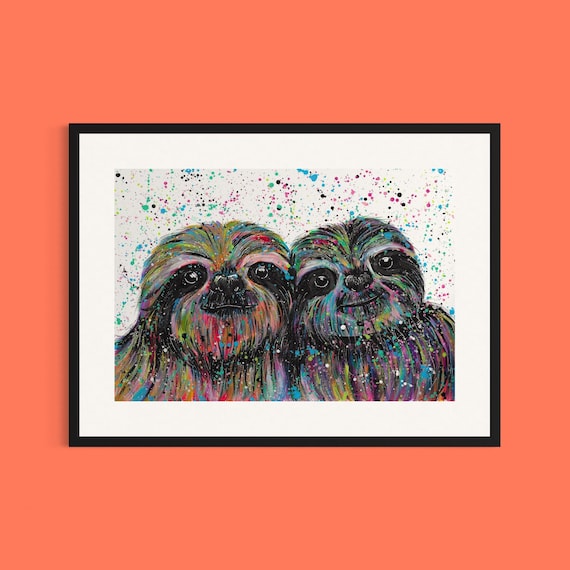 Sloth Art Print ‘Buddies’