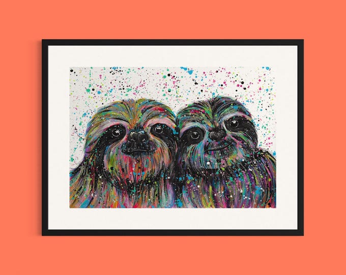 Sloth Art Print ‘Buddies’