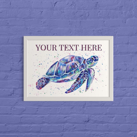 Personalised Sea Turtle Art Print