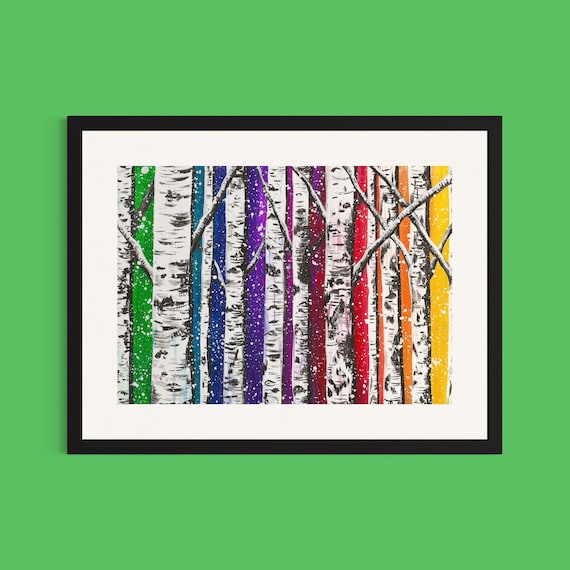 Rainbow Forest Art Print