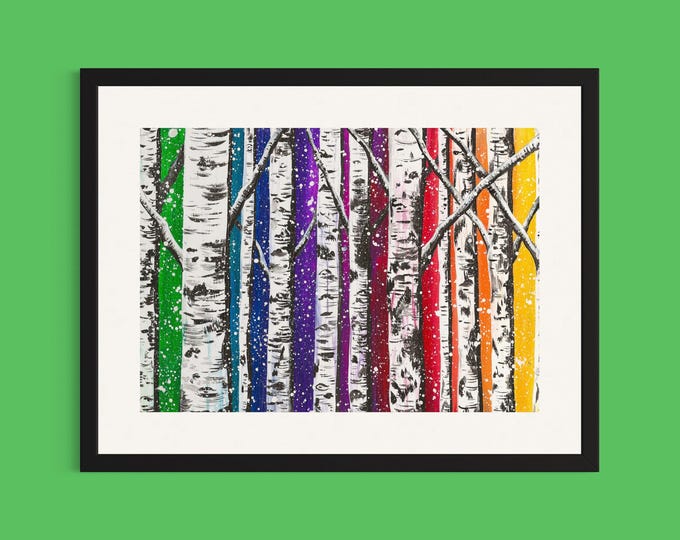 Rainbow Forest Art Print