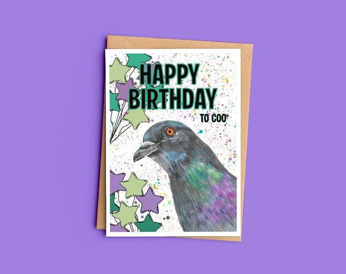 Pigeon Birthday Card