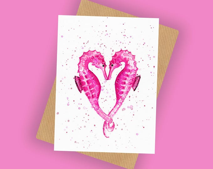Seahorses Greetings Card