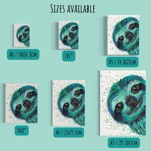 a set of four paintings of a dog's face