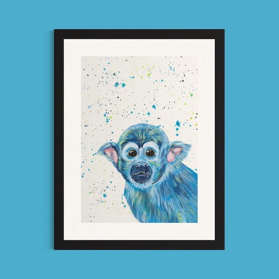 Squirrel Monkey Art Print ‘Flynn’
