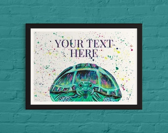 Personalised Tortoise Art Print