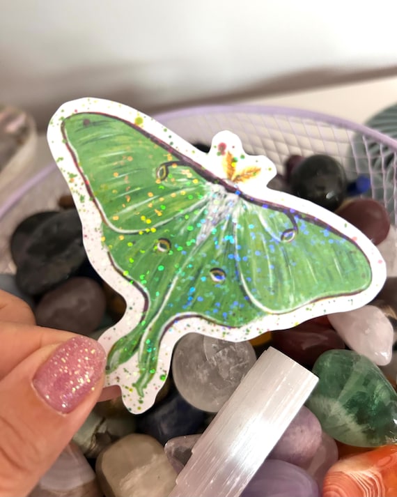 Holographic Luna Moth Sticker