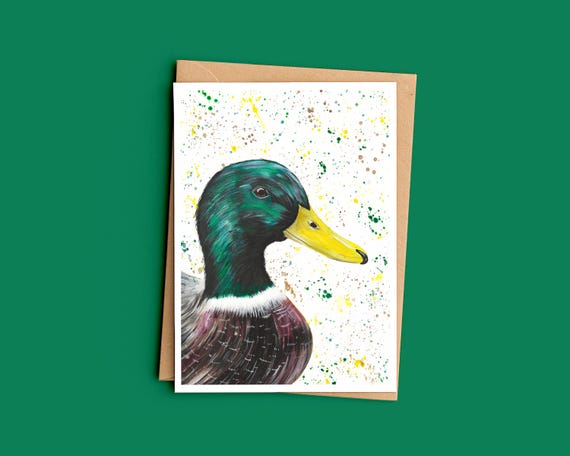 Drake Duck Greetings Card