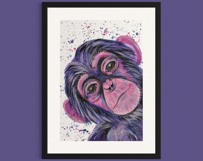 Chimpanzee Art Print ‘Felix’