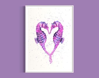 Seahorses Art Print