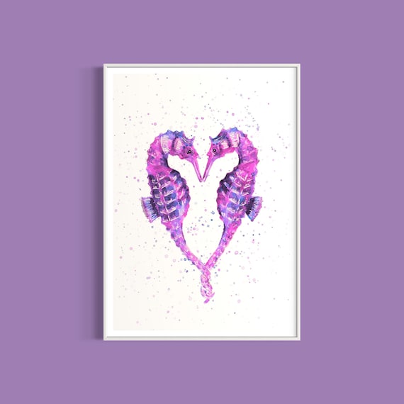 Seahorses Art Print