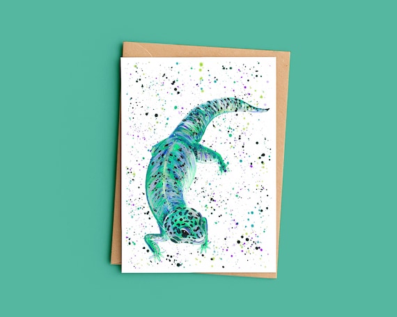 Leopard Gecko ‘Ziggy’ Greeting Card