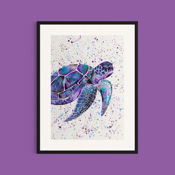Sea Turtle Art Print ‘Moyra’