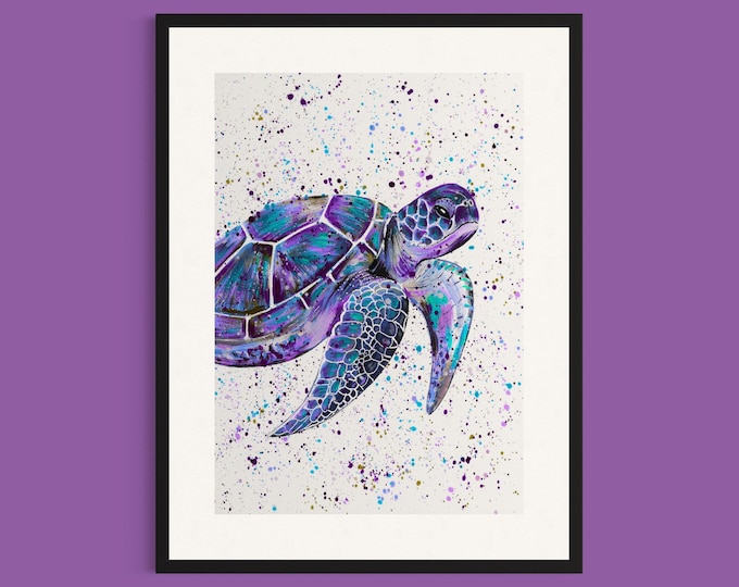 Sea Turtle Art Print ‘Moyra’