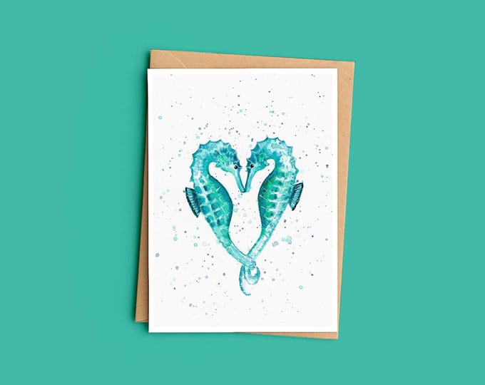 Seahorses Greeting Card