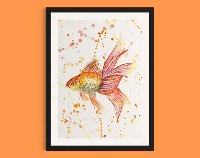 Goldfish Art Print ‘Goldie’