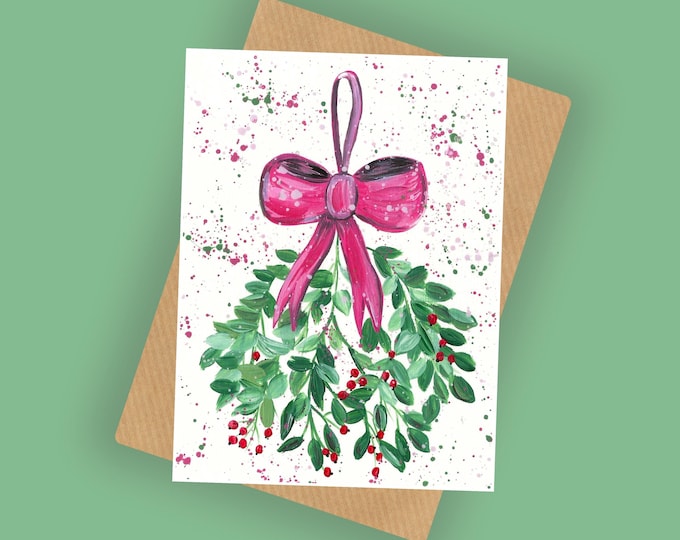 Mistletoe Christmas Card