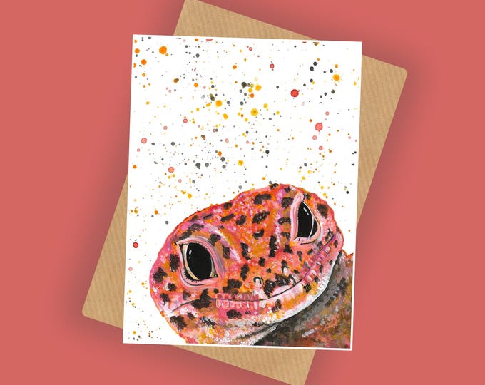 Leopard Gecko ‘Leo’ Greeting Card