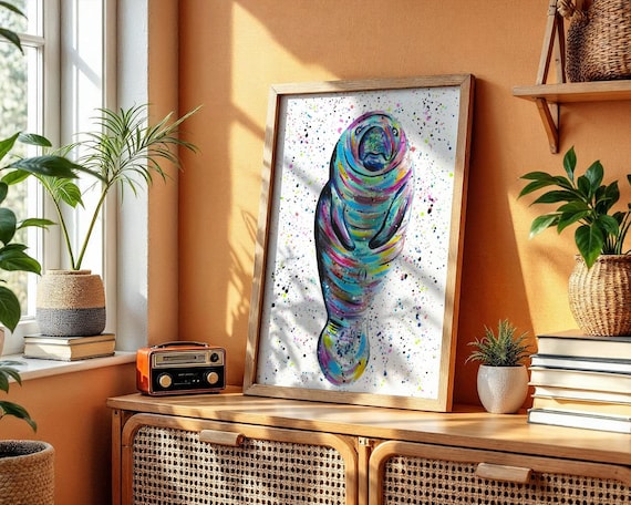 Manatee Art Print ‘Bertie’