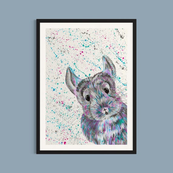 Chinchilla Art Print ‘Maisie’