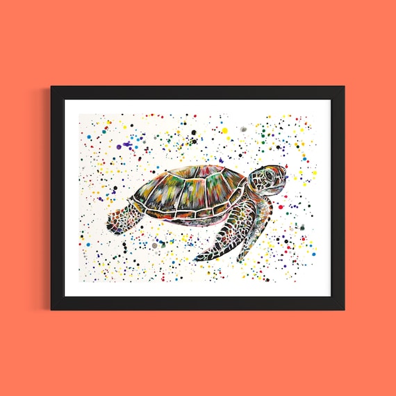 Sea Turtle Art Print ‘Ronnie’