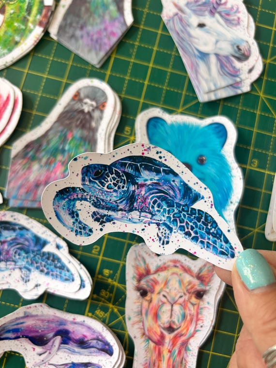 Sea Turtle Vinyl Sticker: Ocean Life Decal