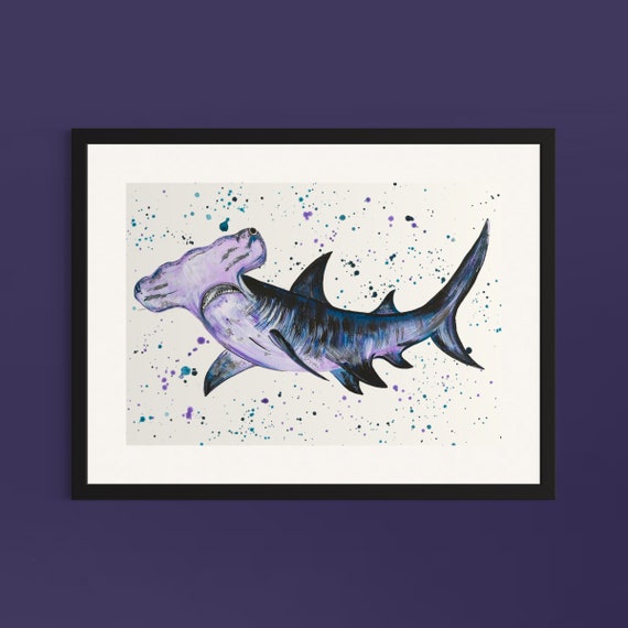 Tiger Shark Art Print ‘Harvey’