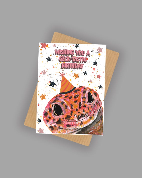 Leopard Gecko Birthday Card
